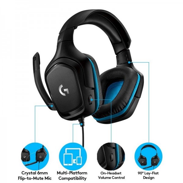 Logitech G432 7.1 Surround Sound Casques Logitech, Ultra Pc Gamer Maroc