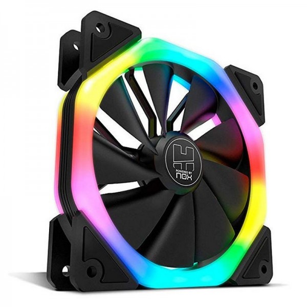 Nox D-Fan Dual Ring Rainbow RGB Refroidissement NOX, Ultra Pc Gamer Maroc