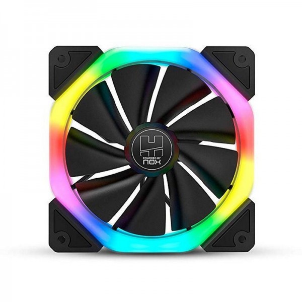 Nox D-Fan Dual Ring Rainbow RGB Refroidissement NOX, Ultra Pc Gamer Maroc