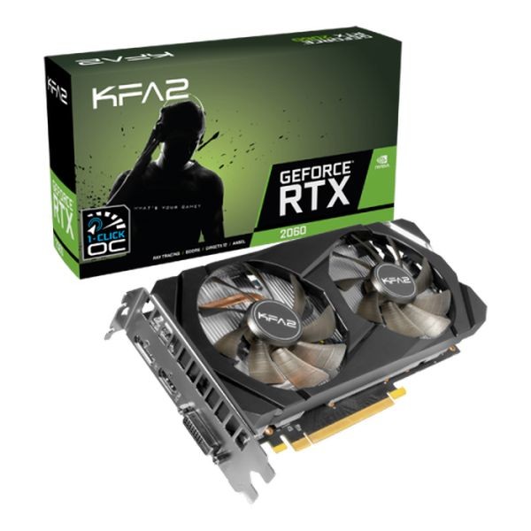 KFA2 GeForce RTX 2060 1-Click OC 6GB GDDR6 Cartes graphiques KFA2, Ultra Pc Gamer Maroc