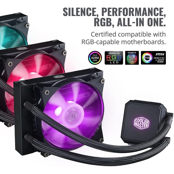 Cooler Master MasterLiquid LC120E RGB Refroidissement Cooler Master, Ultra Pc Gamer Maroc