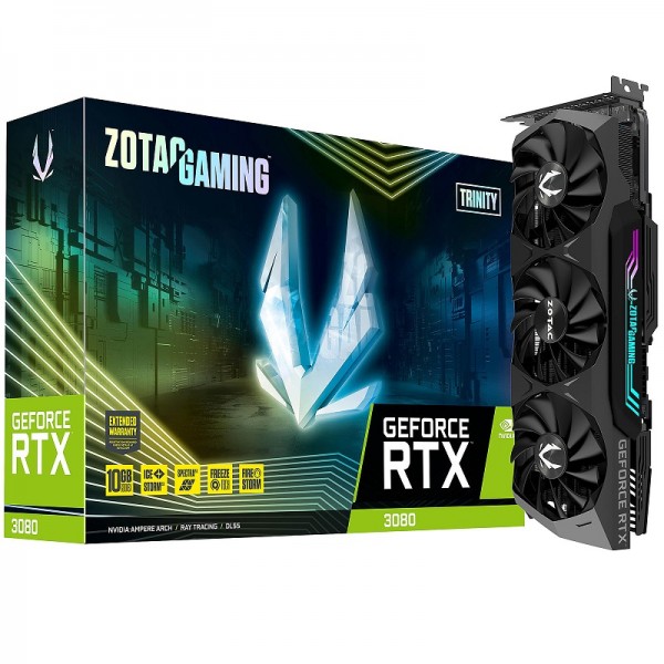 ZOTAC GeForce RTX 3080 TRINITY 10GB GDDR6X Cartes graphiques Zotac, Ultra Pc Gamer Maroc