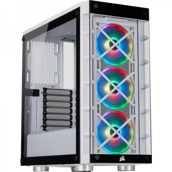 Corsair iCUE 465X RGB (Blanc) Boitiers PC Corsair, Ultra Pc Gamer Maroc