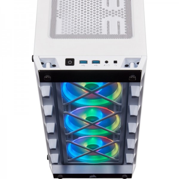 Corsair iCUE 465X RGB (Blanc) Boitiers PC Corsair, Ultra Pc Gamer Maroc