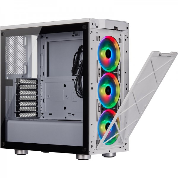 Corsair iCUE 465X RGB (Blanc) Boitiers PC Corsair, Ultra Pc Gamer Maroc