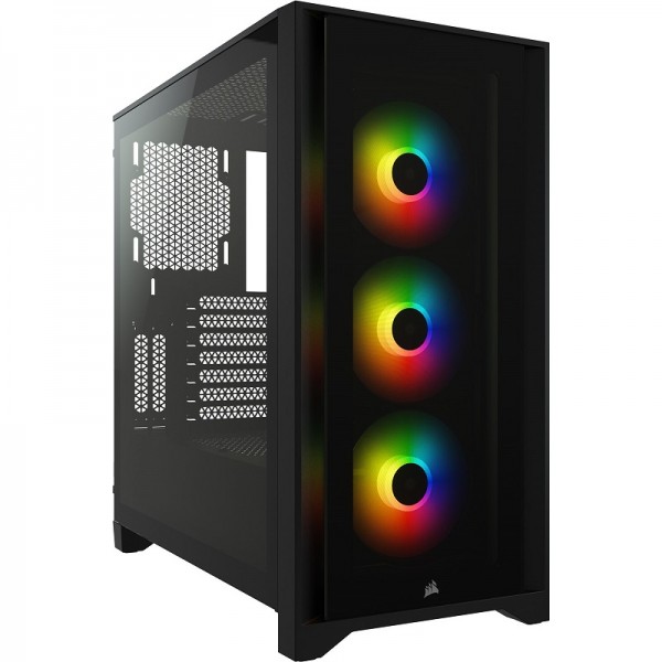 Corsair iCUE 4000X RGB Tempered Glass (Noir) Boitiers PC Corsair, Ultra Pc Gamer Maroc