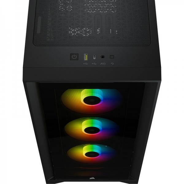 Corsair iCUE 4000X RGB Tempered Glass (Noir) Boitiers PC Corsair, Ultra Pc Gamer Maroc