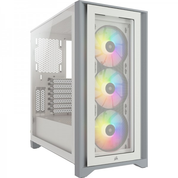 Corsair iCUE 4000X RGB Tempered Glass (Blanc) Boitiers PC Corsair, Ultra Pc Gamer Maroc