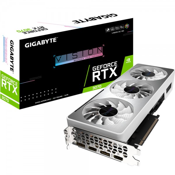 Gigabyte GeForce RTX 3070 VISION OC OC 8GB GDDR6 Cartes graphiques Gigabyte, Ultra Pc Gamer Maroc