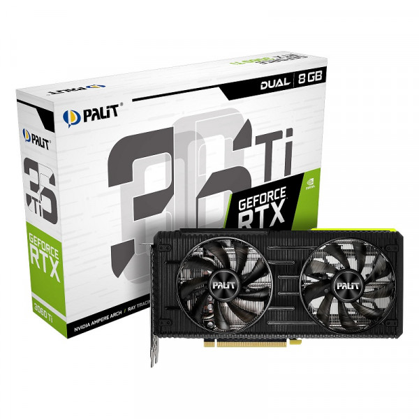 Palit GeForce RTX 3060 Ti Dual LHR 8GB GDDR6 NVIDIA Palit, Ultra Pc Gamer Maroc