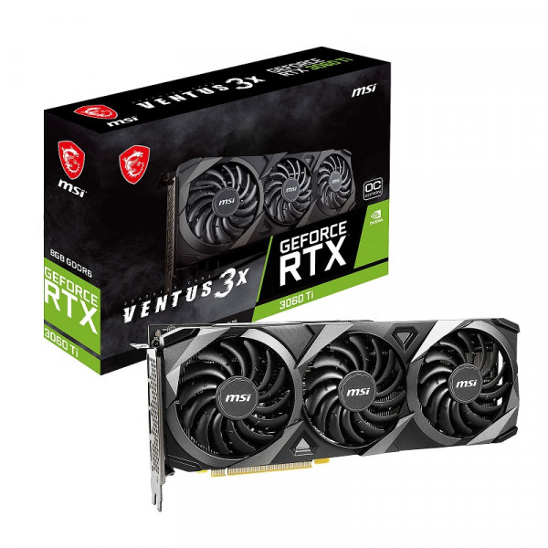 MSI RTX 3060 TI VENTUS 3X OC 8GB GDDR6 Cartes graphiques MSI, Ultra Pc Gamer Maroc