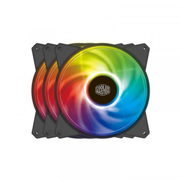 Cooler Master MasterFan MF120R ARGB 120mm 3in1 (Pack+contrôleur) Ventilateurs boîtier Cooler Master, Ultra Pc Gamer Maroc