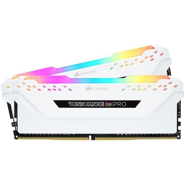 Corsair Vengeance RGB PRO Series Blanc 16Go (2x 8Go) DDR4 3000MHz CL15 Mémoire vive PC Corsair, Ultra Pc Gamer Maroc