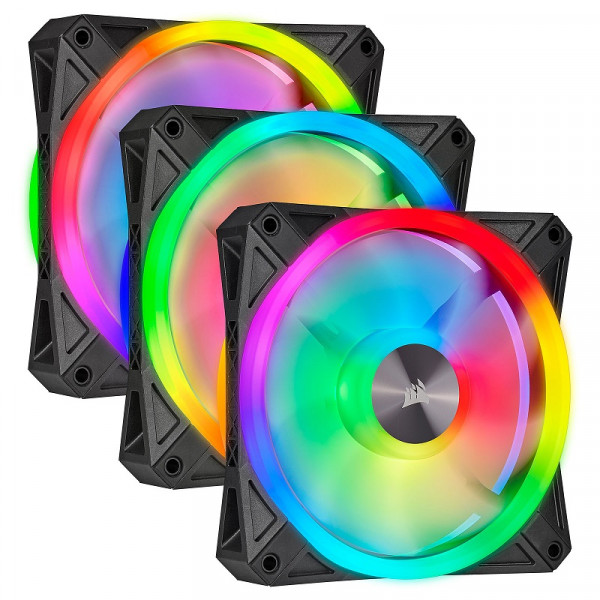 Corsair QL Series QL120 RGB (Par 3) Noir Refroidissement Corsair, Ultra Pc Gamer Maroc