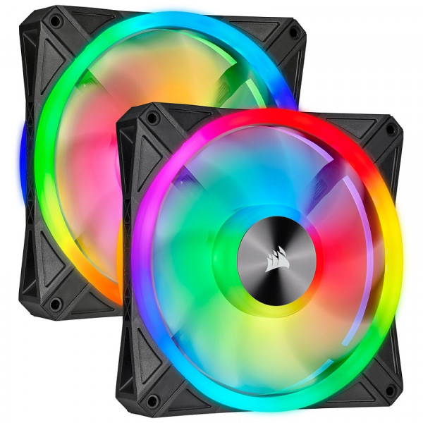 Corsair QL Series QL140 RGB (Par 2) Noir Refroidissement Corsair, Ultra Pc Gamer Maroc