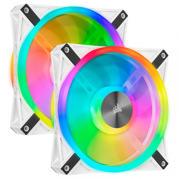 Corsair QL Series QL140 RGB (Par 2) Blanc Refroidissement Corsair, Ultra Pc Gamer Maroc