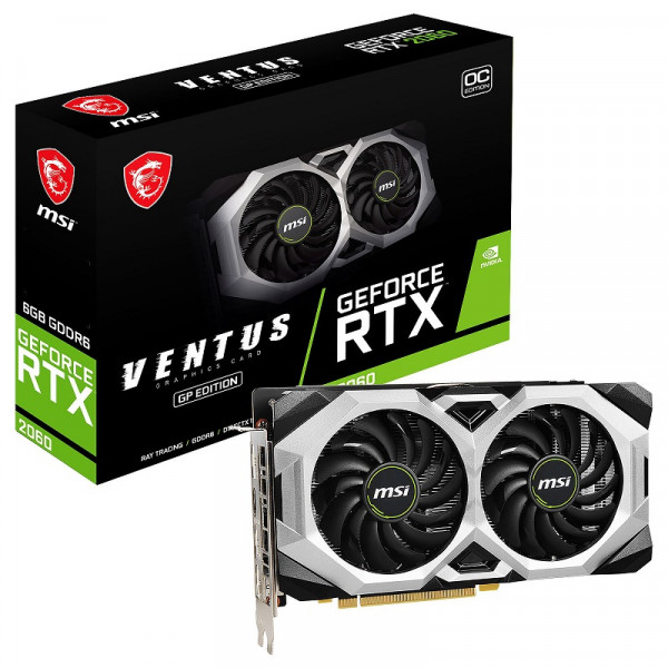 MSI GeForce RTX 2060 VENTUS GP OC 6GB GDDR6 Cartes graphiques MSI, Ultra Pc Gamer Maroc