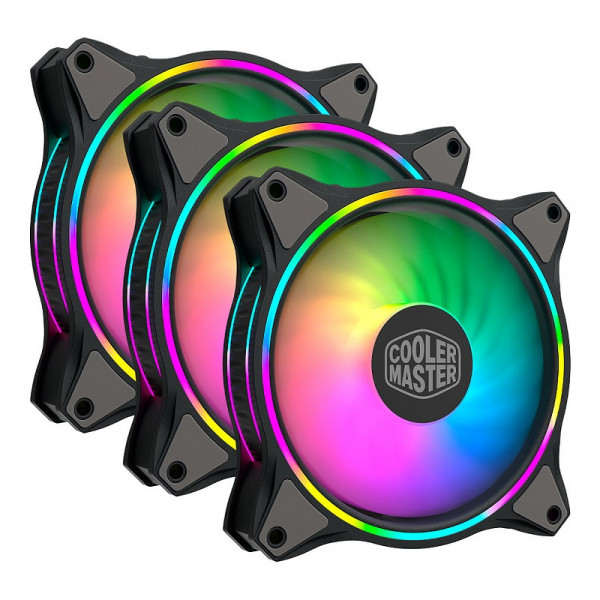 Cooler Master MasterFan MF120 Halo ARGB (x3) Ventilateurs boîtier Cooler Master, Ultra Pc Gamer Maroc