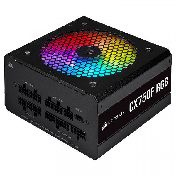 Corsair CX750F RGB 80PLUS Bronze (Noir) Alimentations PC Corsair, Ultra Pc Gamer Maroc