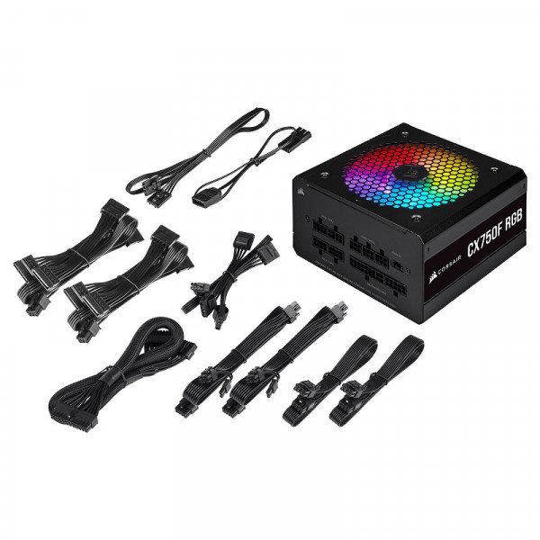 Corsair CX750F RGB 80PLUS Bronze (Noir) Alimentations PC Corsair, Ultra Pc Gamer Maroc