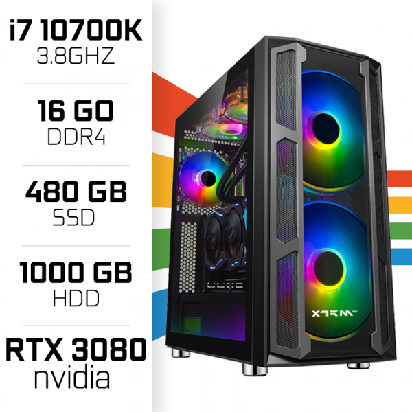 PC Gamer UltraPC i7 Overclock GEN10-IX10700K/1TB+480SSD/16GB/RTX3080 PC Gamer Avancé , Ultra Pc Gamer Maroc