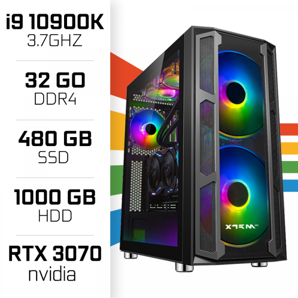 PC Gamer UltraPC i9 Overclock GEN10-II 10900K/1TB+480SSD/32GB/RTX3070 PC Gamer Avancé , Ultra Pc Gamer Maroc