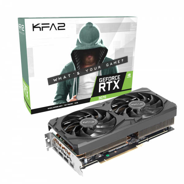 KFA2 GeForce RTX 3070 (1-Click OC) 8GB GDDR6 Cartes graphiques KFA2, Ultra Pc Gamer Maroc
