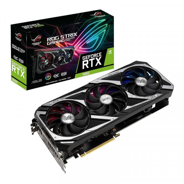 ASUS ROG STRIX GeForce RTX 3060 GAMING OC V2 (LHR) 12G GDDR6 NVIDIA ASUS, Ultra Pc Gamer Maroc