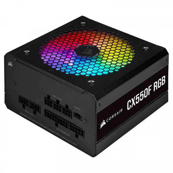 Corsair CX550F RGB 80PLUS Bronze (Noir) Alimentations PC Corsair, Ultra Pc Gamer Maroc