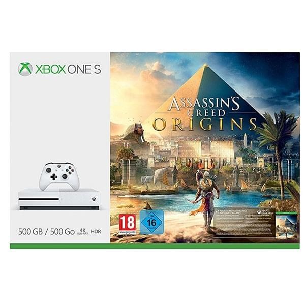 Microsoft Xbox One S 500GB + Assassin's Creed : Origins Console Xbox Series Microsoft, Ultra Pc Gamer Maroc