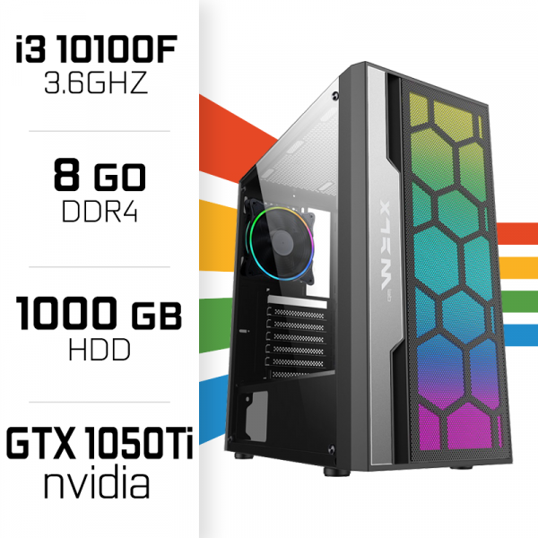 PC Gamer UltraPC i3 GEN10-I 10100F/1TB/8GB/GTX1050Ti PC Gamer Standard , Ultra Pc Gamer Maroc