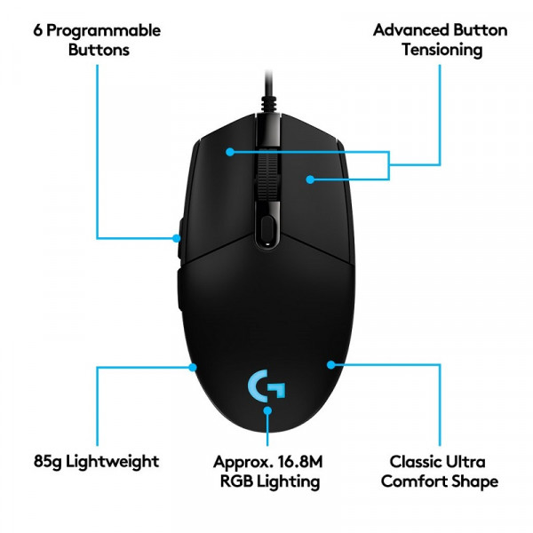 Logitech G102 LightSync RGB (Noir) Souris Logitech, Ultra Pc Gamer Maroc