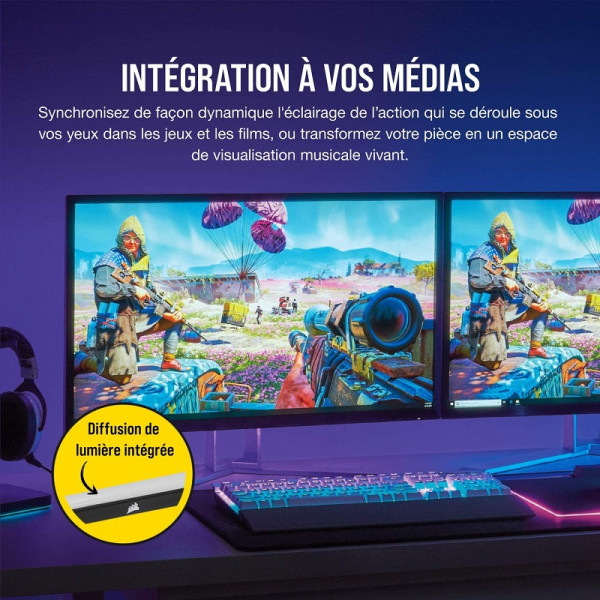 Corsair iCUE LS100 Smart Lighting Strip Starter Kit Périphériques de jeu Corsair, Ultra Pc Gamer Maroc