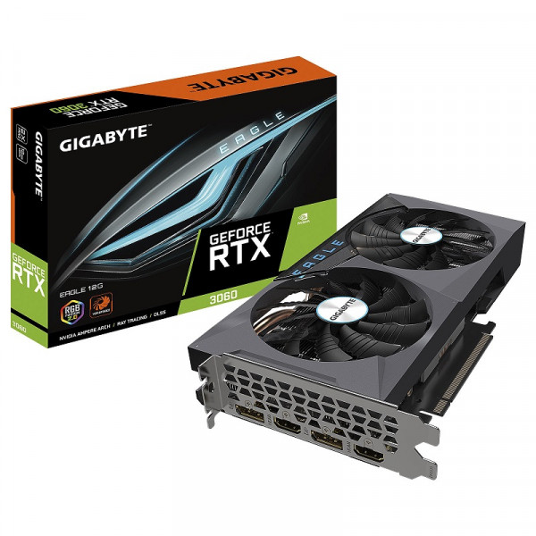 Gigabyte GeForce RTX 3060 EAGLE 12GB GDDR6 Cartes graphiques Gigabyte, Ultra Pc Gamer Maroc