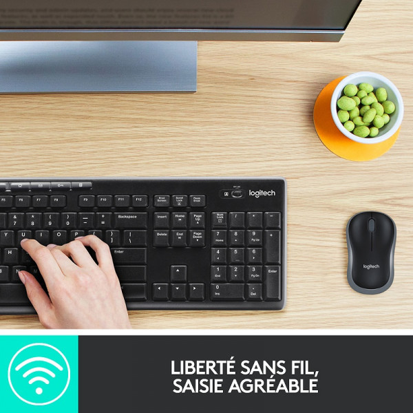 Logitech Desktop MK270 Sans-fil (AZERTY) Kits claviers/souris Logitech, Ultra Pc Gamer Maroc