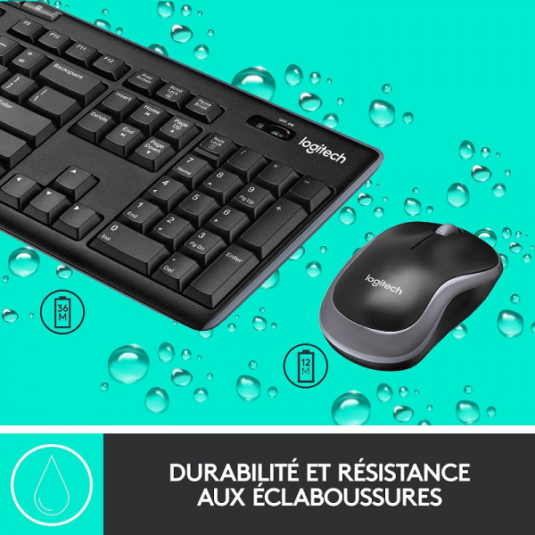 Logitech Desktop MK270 Sans-fil (AZERTY) Kits claviers/souris Logitech, Ultra Pc Gamer Maroc