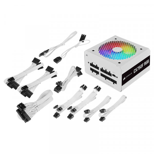Corsair CX750F RGB 80PLUS Bronze (Blanc) Alimentations PC Corsair, Ultra Pc Gamer Maroc