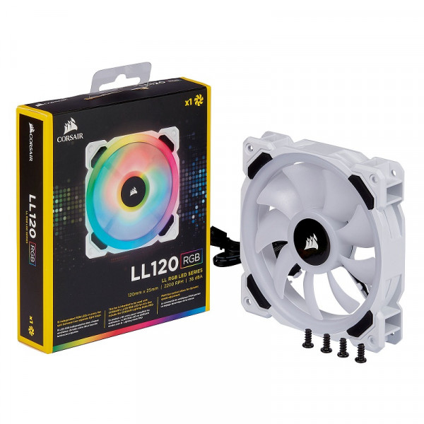 Corsair LL Series LL120 RGB Blanc Refroidissement Corsair, Ultra Pc Gamer Maroc