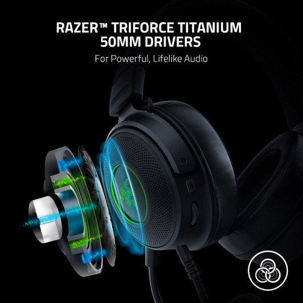 Razer Kraken v3 HyperSense (Noir) Casques Razer, Ultra Pc Gamer Maroc