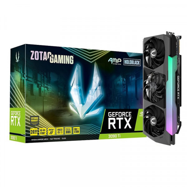 ZOTAC GeForce RTX 3090 Ti AMP Extreme Holo 24GB GDDR6X Cartes graphiques Zotac, Ultra Pc Gamer Maroc
