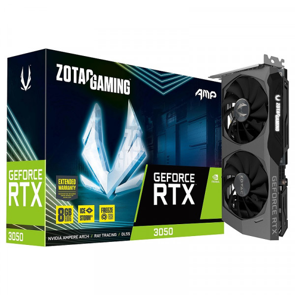 ZOTAC GeForce RTX 3050 AMP 8GB GDDR6 Cartes graphiques Zotac, Ultra Pc Gamer Maroc
