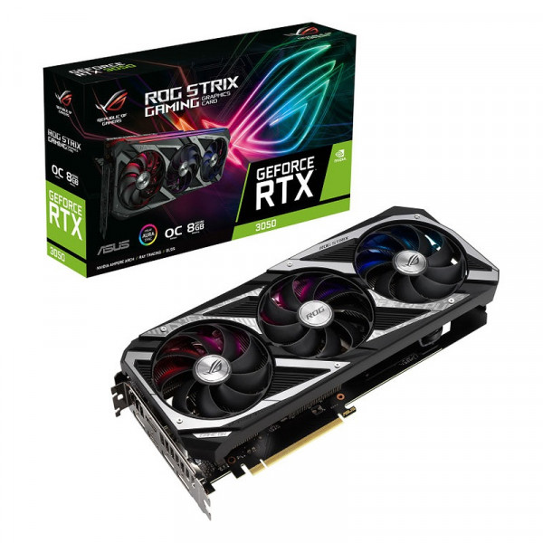 ASUS GeForce RTX 3050 ROG STRIX OC 8GB GDDR6 Cartes graphiques ASUS, Ultra Pc Gamer Maroc