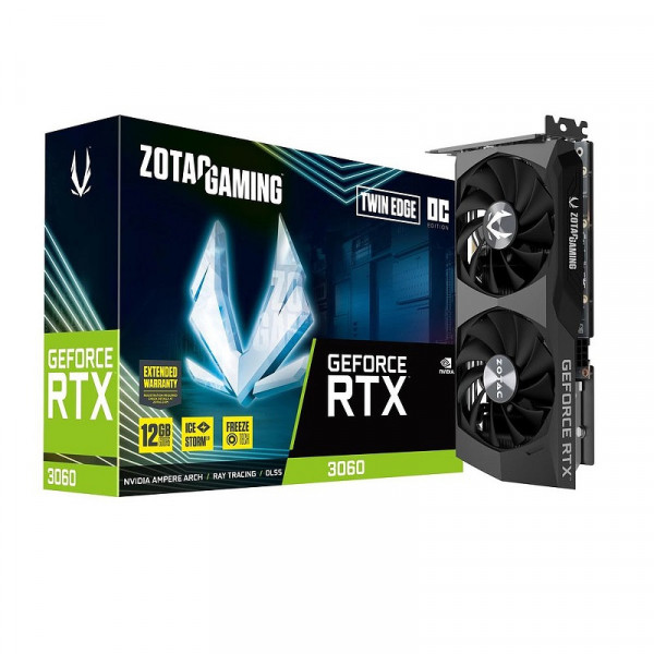 ZOTAC GeForce RTX 3060 Twin Edge 12GB GDDR6 Cartes graphiques Zotac, Ultra Pc Gamer Maroc