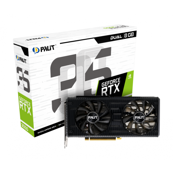 PALIT GeForce RTX 3050 DUAL 8GB GDDR6 Cartes graphiques Palit, Ultra Pc Gamer Maroc