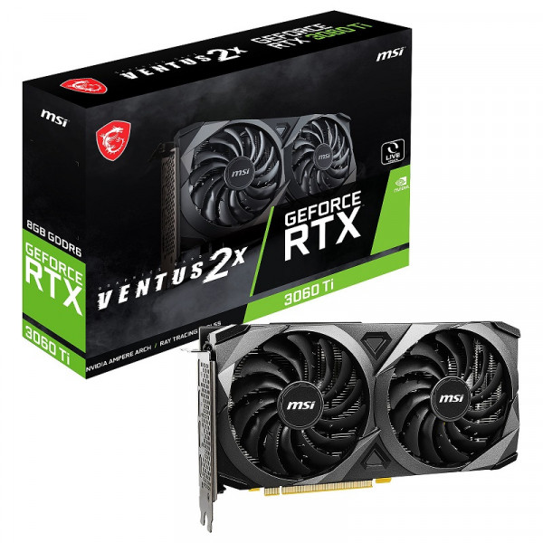 MSI RTX 3060 TI VENTUS 2X V1 8GB GDDR6 Cartes graphiques MSI, Ultra Pc Gamer Maroc