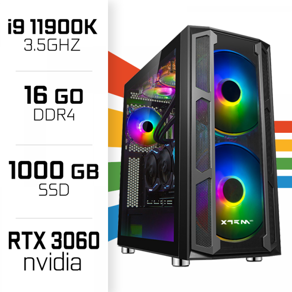 PC Gamer UltraPC i9 Overclock GEN11-I 11900K/1TB SSD/16GB/RTX3060 PC Gamer Avancé , Ultra Pc Gamer Maroc
