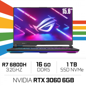 Asus ROG Strix G15 G513RM AMD R7-6800H/16GB/1TB SSD/RTX3060/15.6" QHD 165Hz PC Portables Gamer ASUS, Ultra Pc Gamer Maroc