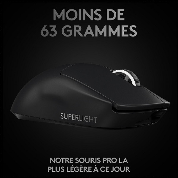Logitech G Wireless Gaming Pro X Superlight (Noir) Souris Logitech, Ultra Pc Gamer Maroc