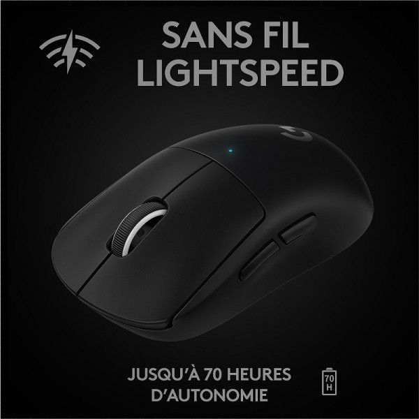 Logitech G Wireless Gaming Pro X Superlight (Noir) Souris Logitech, Ultra Pc Gamer Maroc
