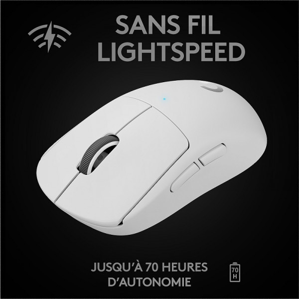Logitech G Wireless Gaming Pro X Superlight (Blanc) Souris Logitech, Ultra Pc Gamer Maroc
